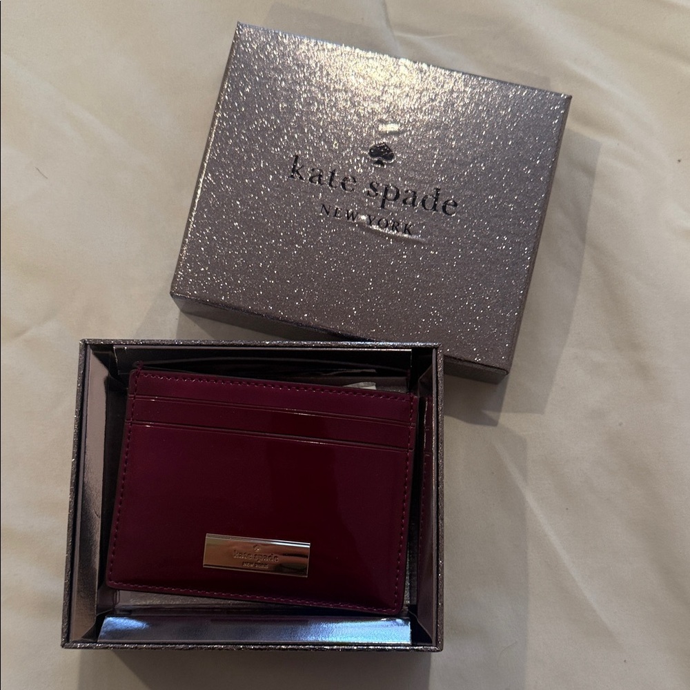 kate spade Burgundy Card Holder